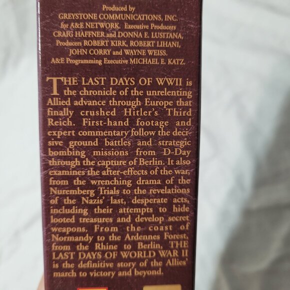 The Last Days of WWII VHS Box Set A&E Home Video History Channel World War VTG - Picture 7 of 9